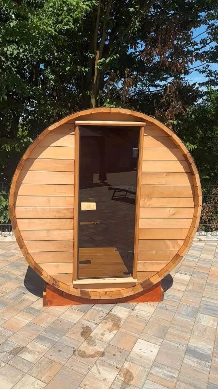 An AURATHERM sauna being built by hand from premium timber