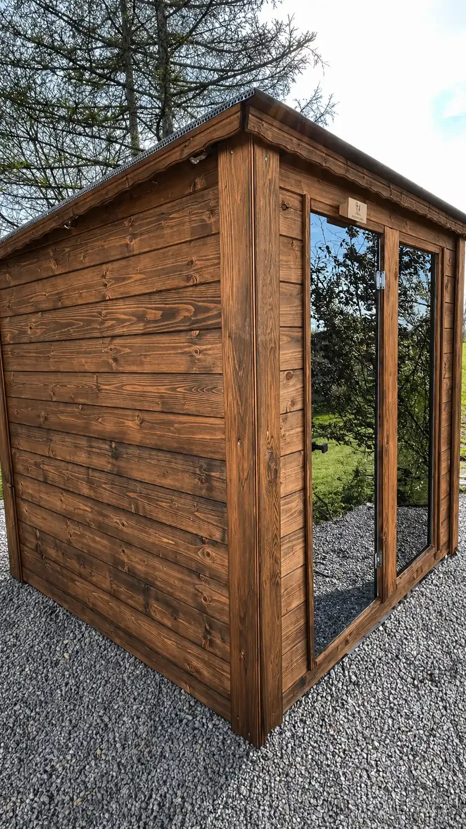 Oslo Sauna in thermo alder — completed project