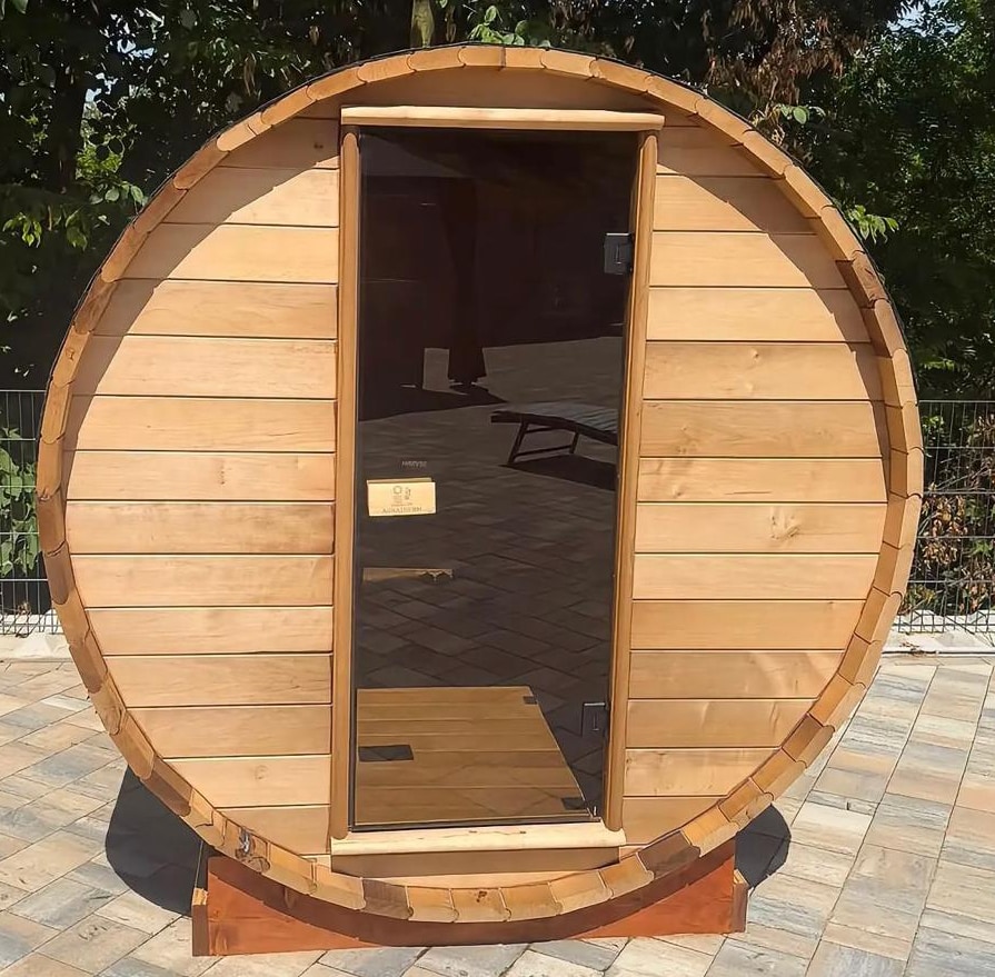 Sauna Bure - bačvasta vanjska sauna od termički tretirane smreke, AURATHERM BiH